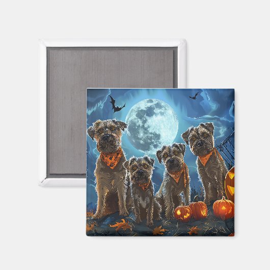 Chesapeake Bay Terrier Halloween Spooky Magnet (Vorderseite/Rückseite)