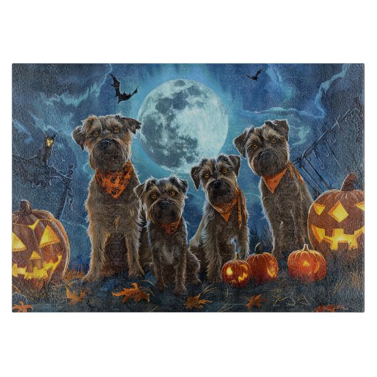 Chesapeake Bay Terrier Halloween Spooky Schneidebrett (Vorderseite)