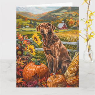 Chesapeake Bay Terrier Herbsternte Erntedank Karte