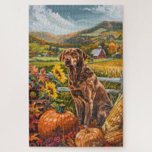 Chesapeake Bay Terrier Herbsternte Thanksgiving Puzzle