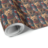Chesapeake Bay Terrier Hund mit Weihnachtsgeschenk Geschenkpapier (Rolleneckpunkt)