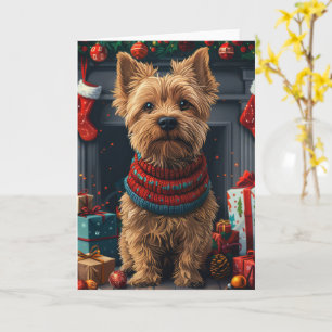Chesapeake Bay Terrier Hund mit Weihnachtsgeschenk Karte