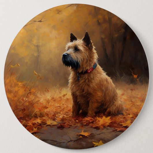 Chesapeake Bay Terrier im Herbst Verlassen Button (Vorderseite)