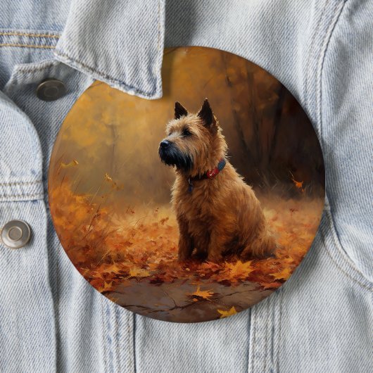 Chesapeake Bay Terrier im Herbst Verlassen Button (Beispiel)