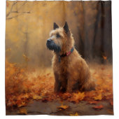 Chesapeake Bay Terrier im Herbst Verlassen Duschvorhang (Vorderseite)