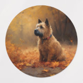 Chesapeake Bay Terrier im Herbst Verlassen Etiketten (Design 2)