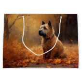 Chesapeake Bay Terrier im Herbst Verlassen Große Geschenktüte (Vorderseite)