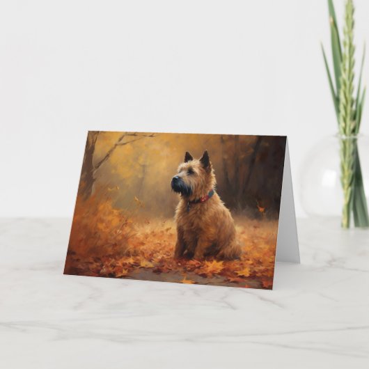 Chesapeake Bay Terrier im Herbst Verlassen Karte (Vorderseite)