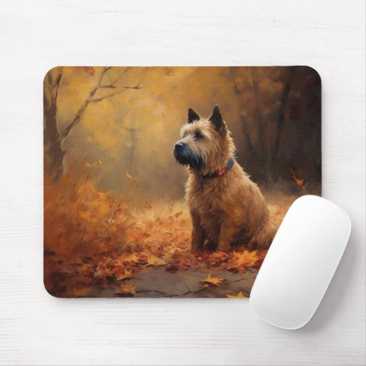 Chesapeake Bay Terrier im Herbst Verlassen Mousepad (Mit Mouse)