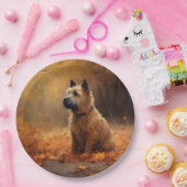 Chesapeake Bay Terrier im Herbst Verlassen Pappteller (Party)