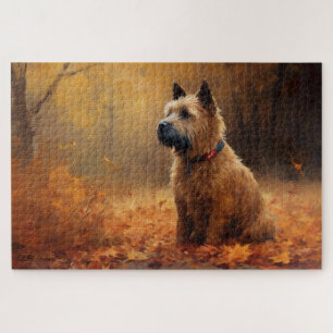 Chesapeake Bay Terrier im Herbst Verlassen Puzzle