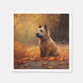Chesapeake Bay Terrier im Herbst Verlassen Serviette (Vorderseite)