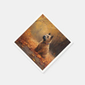 Chesapeake Bay Terrier im Herbst Verlassen Serviette (Ecke)