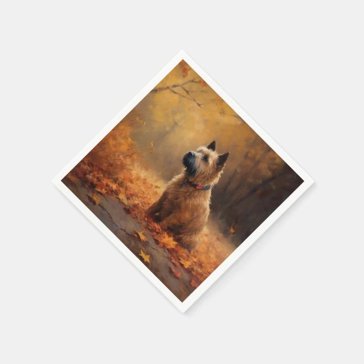 Chesapeake Bay Terrier im Herbst Verlassen Serviette (Ecke)