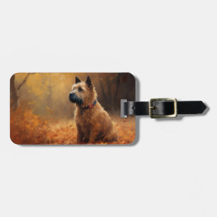Chesapeake Bay Terrier im Herbstlaub Gepäckanhänger