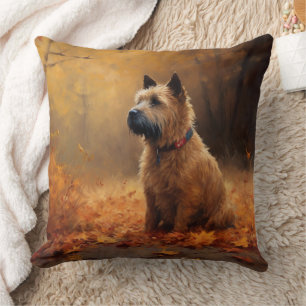 Chesapeake Bay Terrier im Herbstlaub Kissen