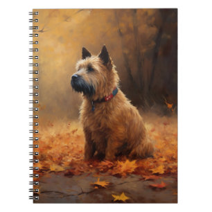 Chesapeake Bay Terrier im Herbstlaub Notizblock