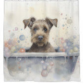 Chesapeake Bay Terrier in Bathtub Aquarellhund Duschvorhang (Vorderseite)