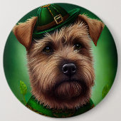 Chesapeake Bay Terrier in St Patrick's Day Dress Button (Vorderseite)