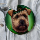 Chesapeake Bay Terrier in St Patrick's Day Dress Button (Beispiel)
