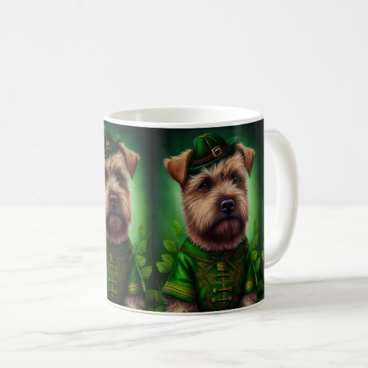 Chesapeake Bay Terrier in St Patrick's Day Dress Kaffeetasse (VorderseiteRechts)