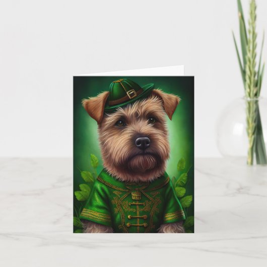 Chesapeake Bay Terrier in St Patrick's Day Dress Karte (Vorderseite)