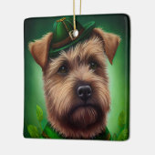 Chesapeake Bay Terrier in St Patrick's Day Dress Keramikornament (Links)