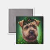 Chesapeake Bay Terrier in St Patrick's Day Dress Magnet (Vorderseite/Rückseite)