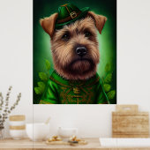 Chesapeake Bay Terrier in St Patrick's Day Dress Poster (Küche)