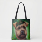 Chesapeake Bay Terrier in St Patrick's Day Dress Tasche (Vorderseite)