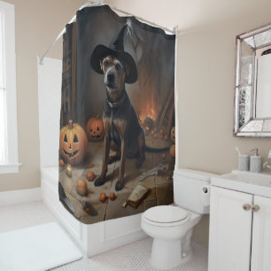 Chesapeake Bay Terrier Kürbisse Halloween Gruselig Duschvorhang