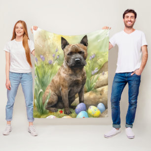 Chesapeake Bay Terrier mit Ostereiern Urlaub Fleecedecke