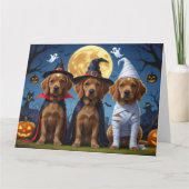 Chesapeake Bay Terrier Pumpkin Halloween Funny Karte (Vorderseite)