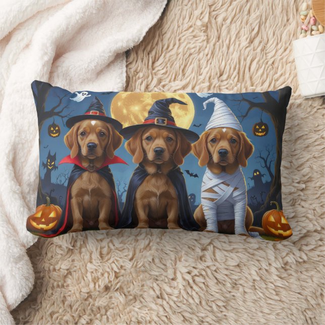 Chesapeake Bay Terrier Pumpkin Halloween Funny Lendenkissen (Decke)