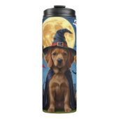 Chesapeake Bay Terrier Pumpkin Halloween Funny Thermosbecher (Vorderseite)