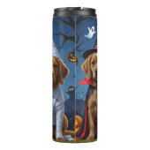 Chesapeake Bay Terrier Pumpkin Halloween Funny Thermosbecher (Rückseite)
