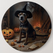 Chesapeake Bay Terrier Pumpkins Halloween Beängsti Button (Vorderseite)