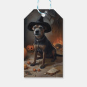 Chesapeake Bay Terrier Pumpkins Halloween Beängsti Geschenkanhänger (Rückseite)