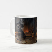Chesapeake Bay Terrier Pumpkins Halloween Beängsti Kaffeetasse (Vorderseite Links)