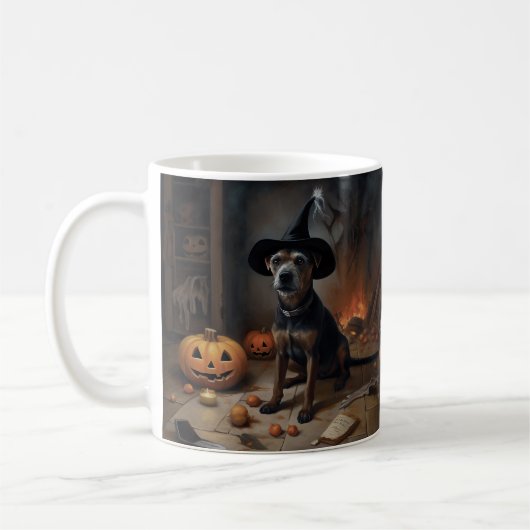 Chesapeake Bay Terrier Pumpkins Halloween Beängsti Kaffeetasse (Links)