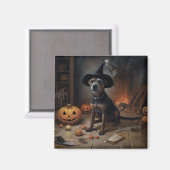 Chesapeake Bay Terrier Pumpkins Halloween Beängsti Magnet (Vorderseite/Rückseite)