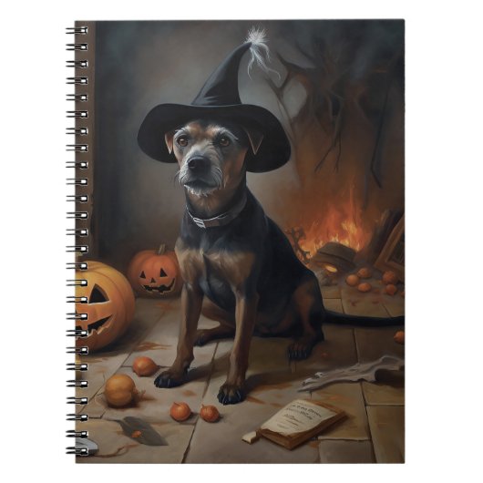 Chesapeake Bay Terrier Pumpkins Halloween Beängsti Notizblock (Vorderseite)