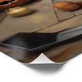 Chesapeake Bay Terrier Pumpkins Halloween Beängsti Poster (Ecke)