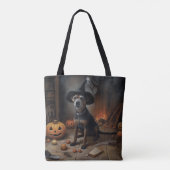 Chesapeake Bay Terrier Pumpkins Halloween Beängsti Tasche (Rückseite)