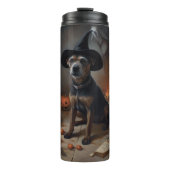 Chesapeake Bay Terrier Pumpkins Halloween Beängsti Thermosbecher (Vorderseite)