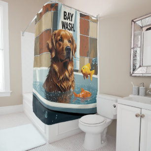 Chesapeake Bay Terrier schlampig schläfrig süß lus Duschvorhang