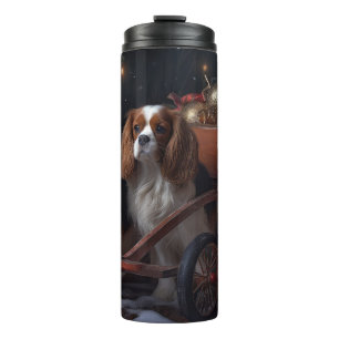 Chesapeake Bay Terrier Schnee-Schlitten Weihnachte Thermosbecher