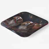 Chesapeake Bay Terrier Snowy Sleigh Weihnachten Pappteller (Gewinkelt)