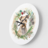 Chesapeake Bay Terrier Weihnachtsfeier Große Wanduhr (Winkel)