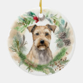 Chesapeake Bay Terrier Weihnachtsfeier Keramik Ornament (Hinten)